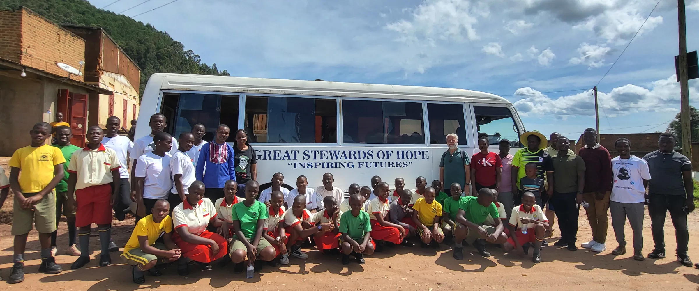 School trip to walk in the Kanungu Hills